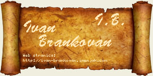 Ivan Brankovan vizit kartica